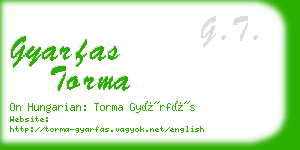 gyarfas torma business card